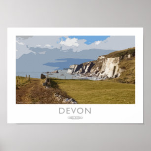 Devon järnväg affisch