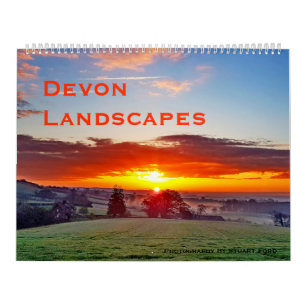 Devon landskap original fotograferar kalender