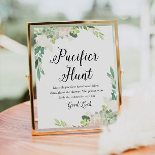 DEVON Nappar Hunt Baby Shower Game-skylt Poster
