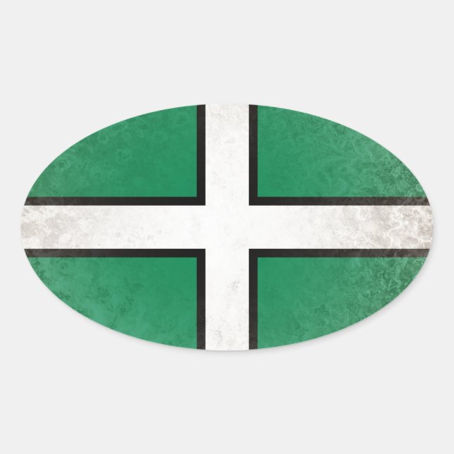 Devon Ovalt Klistermärke (Framsida)