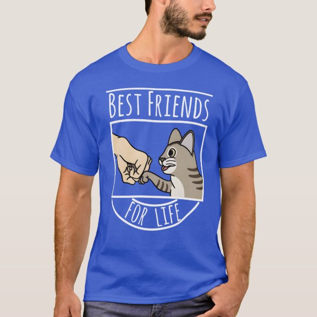 Devon Re Cat Best Friends for Life retro T Shirt (Framsida)