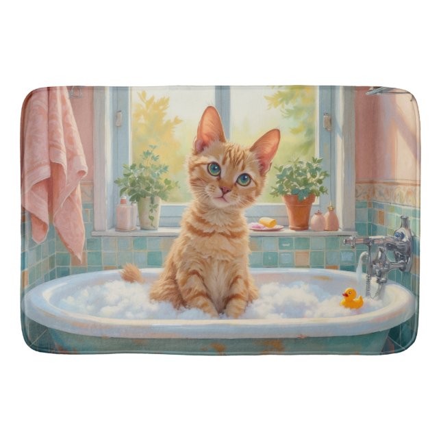 Devon Rex badkar dekor Badrumsmatta (Framsidan)