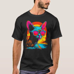 Devon Rex Cat Beach T Shirt