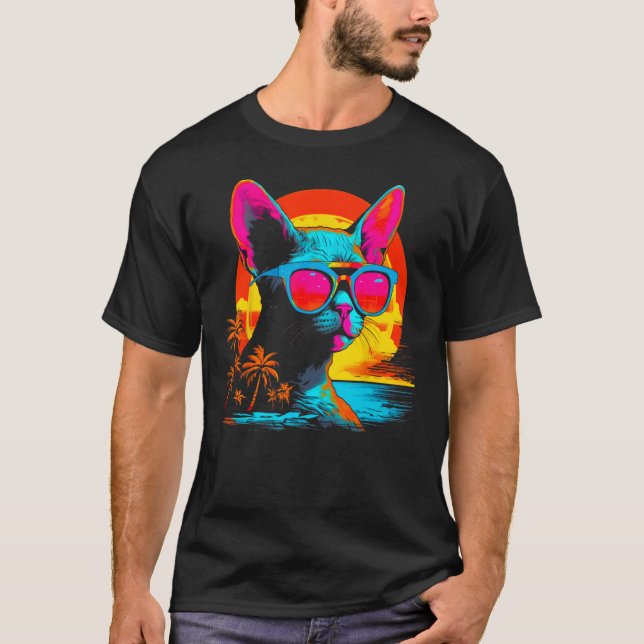 Devon Rex Cat Beach T Shirt (Framsida)