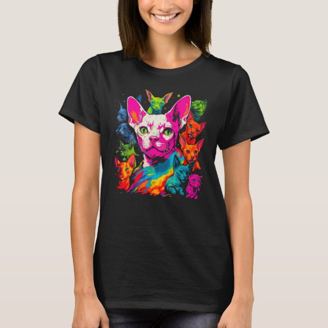 Devon Rex Cat Best Friends T Shirt (Framsida)