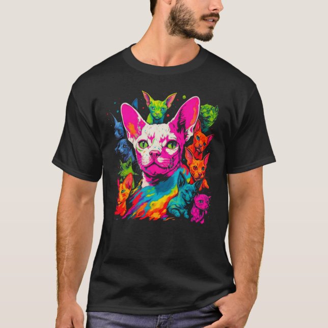 Devon Rex Cat Best Friends T Shirt (Framsida)