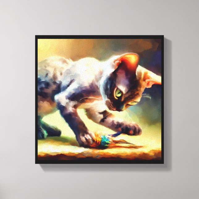 Devon Rex Cat Canvastryck (Framsida)