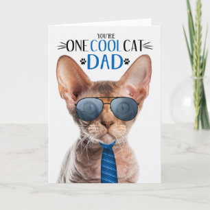 Devon Rex Cat Fars dag En Coola Cat Helgkort