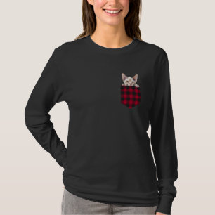 Devon Rex Cat in Pocket Peeking Kitten Älskare Mam T Shirt