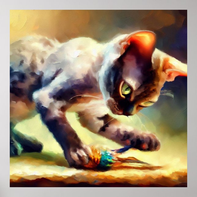 Devon Rex Cat Poster (Framsidan)