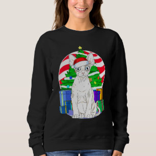 Devon Rex Cat Santa Julgran Decor T Shirt