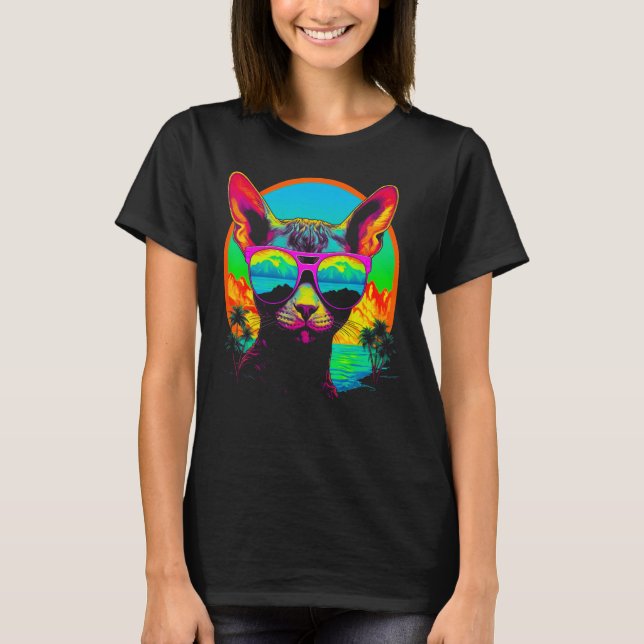 Devon Rex Cat Summer T Shirt (Framsida)