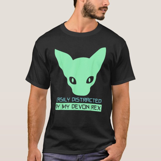 Devon Rex Cat T Shirt (Framsida)
