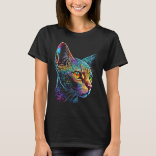 Devon Rex Färgrik grafik Pappa Katt Mamma Män Kvin T Shirt