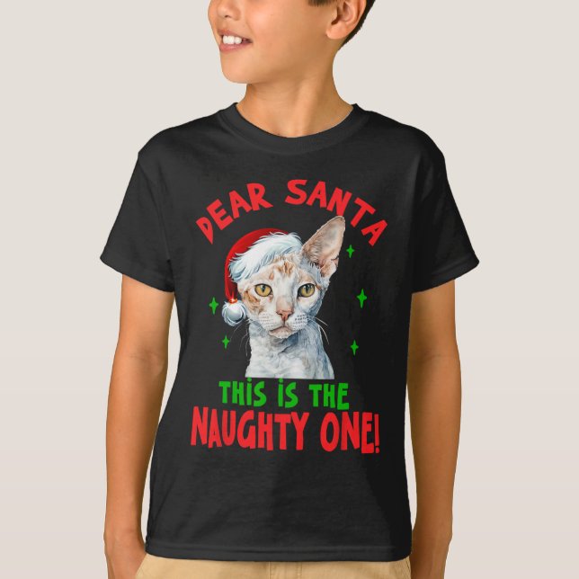 Devon Rex Kat-jultomten Det här är Nau T Shirt (Framsida)