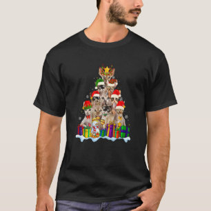 Devon Rex Katt Jul Santa Hatt Xmas Träd Pyjamas T Shirt