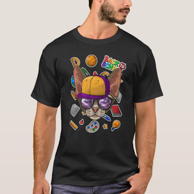 Devon Rex Tillbaka Till Skolan Första Skoldagen Ka T Shirt (Framsida)