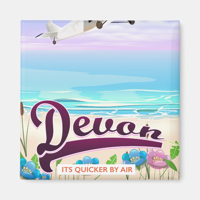 Devon vintage flygresoraffisch magnet (Framsidan)