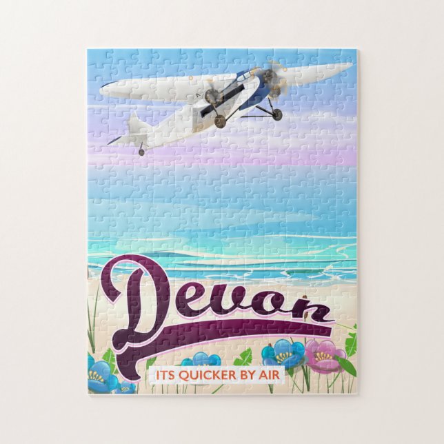 Devon vintage flygresoraffisch pussel (Vertikal)