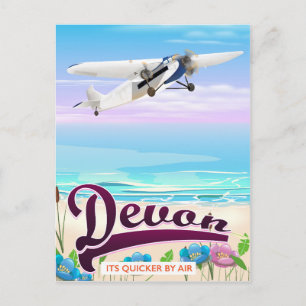 Devon vintage-reseaffisch vykort