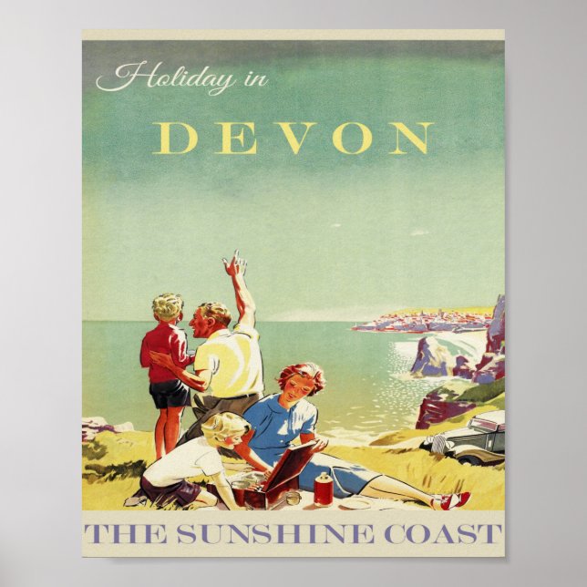 Devon Vintage resor Poster (Framsidan)