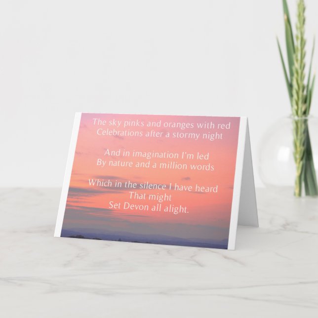 Devon-vykort Tack Kort (Framsida)