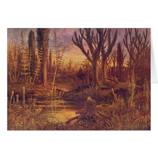 Devonian antikt tryck hälsningskort (Framsidan Horizontal)