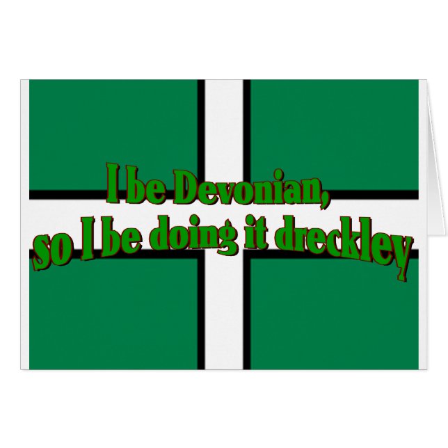 Devonians gör det Dreckley Hälsningskort (Framsidan Horizontal)