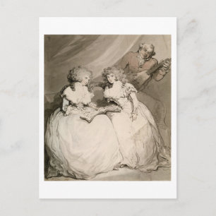 Devonshire och hennes syster, the Coun Vykort