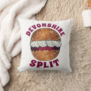 Devonshire Split Cream Sylt Tea Shoppe Café Bakery Kudde