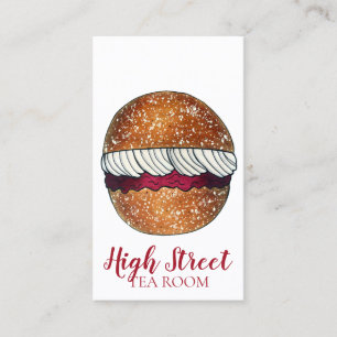 Devonshire Split Cream Sylt Tea Shoppe Café Bakery Visitkort