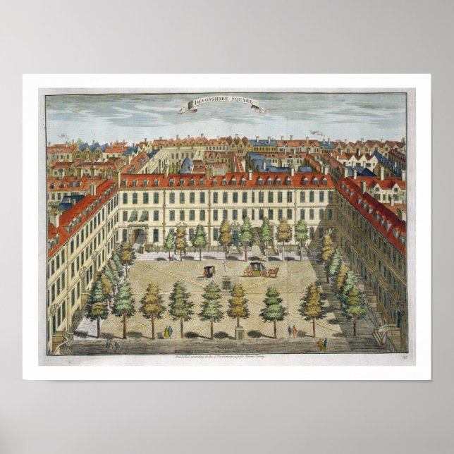 Devonshire Square, for 'Stow's Survey of London', Poster (Framsidan)