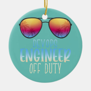 DevOps Ingenjör av duty funny Summer Vacation Julgransprydnad Keramik