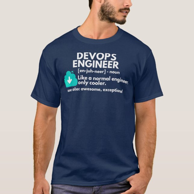 DevOps Ingenjör Definition Funny Engineering T Shirt (Framsida)