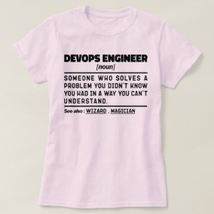 Devops Ingenjör Definition Studenten Funny Say T Shirt