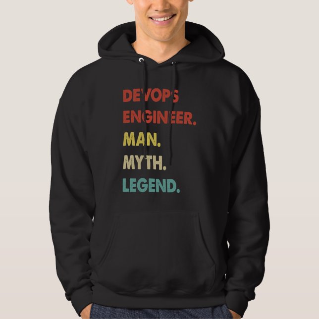 Devops-ingenjör Man Mytt Legend  1 Hoodie (Framsida)