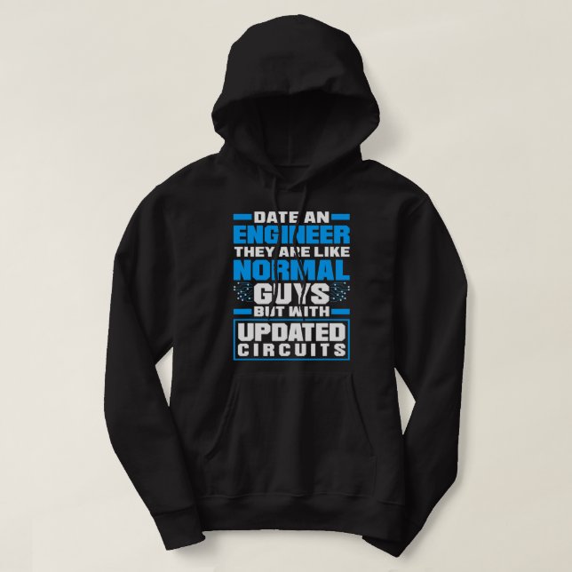 DevOps Ingenjör molndateringsdatum ett Ingenjör Hoodie (Design framsida)