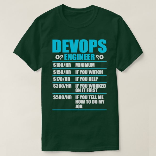 Devops Ingenjör Sys admin och Developer 1 T Shirt (Design framsida)