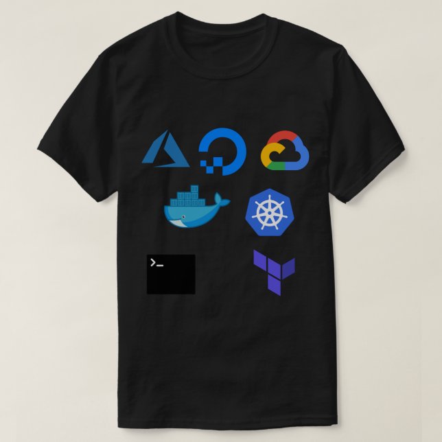 DevOps logotyp Pack 2-etikett T Shirt (Design framsida)