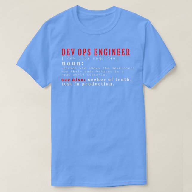 DevOps, roligt Dictonary Entry, hur koden fungerar T Shirt (Design framsida)