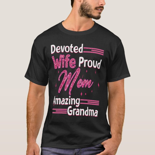 Devored Maka Proud Mamma Fantastisk Grandma Mamma  T Shirt (Framsida)
