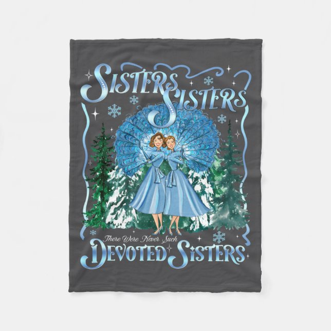 Devoted Sisters Merry Christmas White Xmas Pajamas Fleecefilt (Framsidan)
