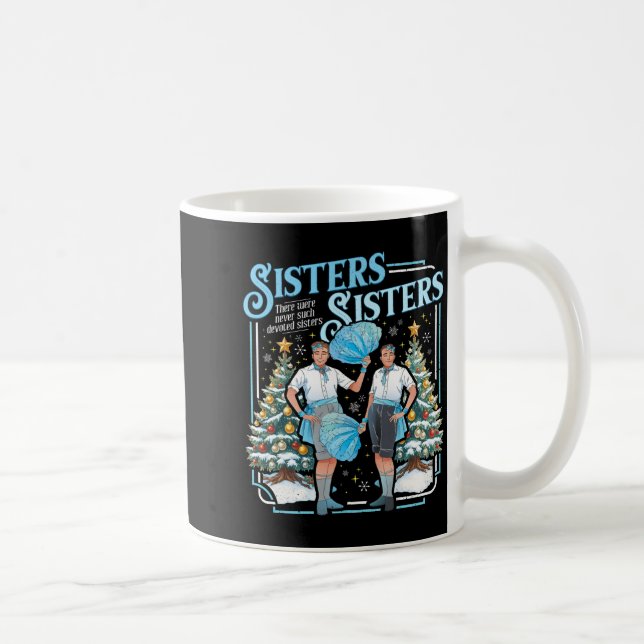 Devoted Sisters White Xmas Merry Christmas Snowfla Kaffemugg (Höger)