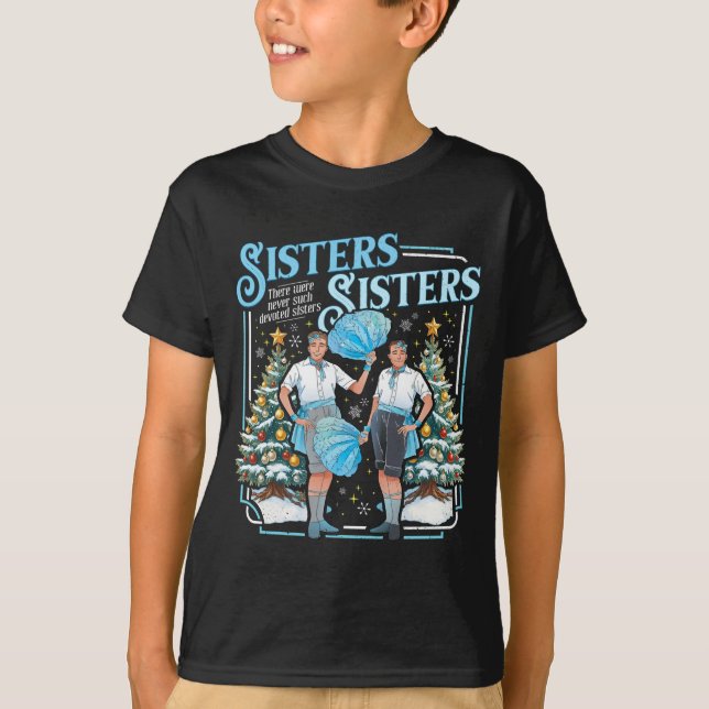 Devoted Sisters White Xmas Merry Christmas Snowfla T Shirt (Framsida)