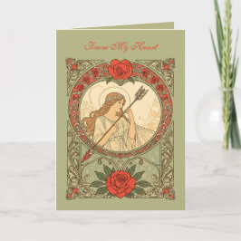 Devotion Vintage Art Nouveau Romantik Kort