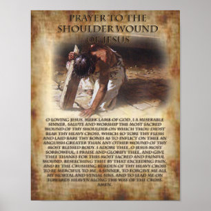 Devotional Prayer till Jesus shoulder Wound. Poster