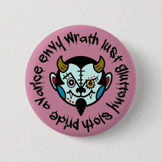 DEVULL "Seven Deadly Sins" Button badges Knapp