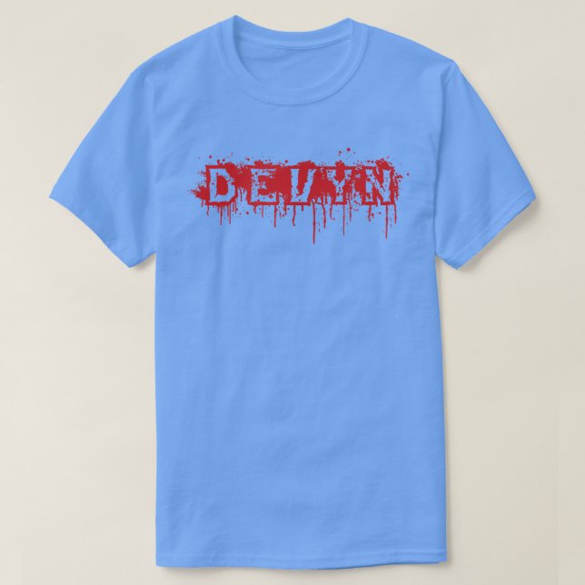 Devyn First Namn Halloween Costume Personlig 1 T Shirt (Design framsida)
