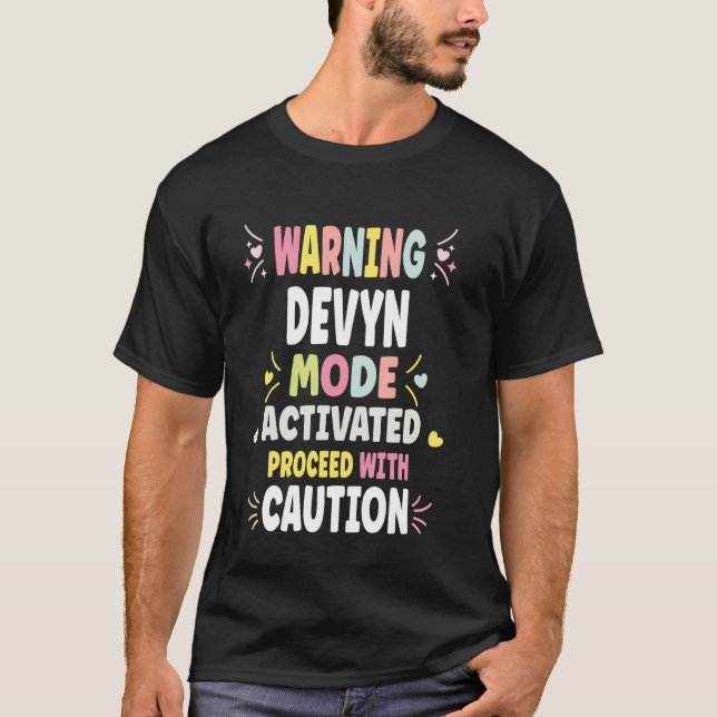 DEVYN Personlig present för kvinnor Anpassad DEVYN T Shirt (Framsida)