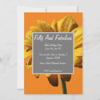 Dew Droppar Daisy 50 och Fabulous Birthday Inbjudningar